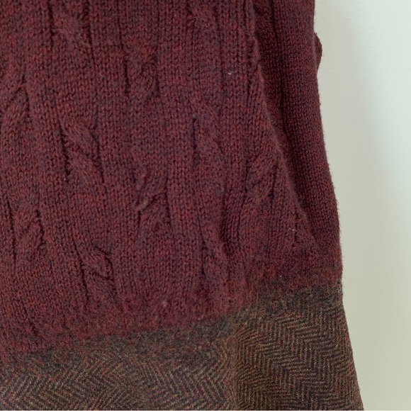 Knitted & Knotted Burgundy Cashmere Blend Sweater Size M - Picture 10 of 10